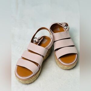 Fitflop Eloise Espadrille Suede Strappy Wedge Sandals in Soft Lilac Size 36 or 5